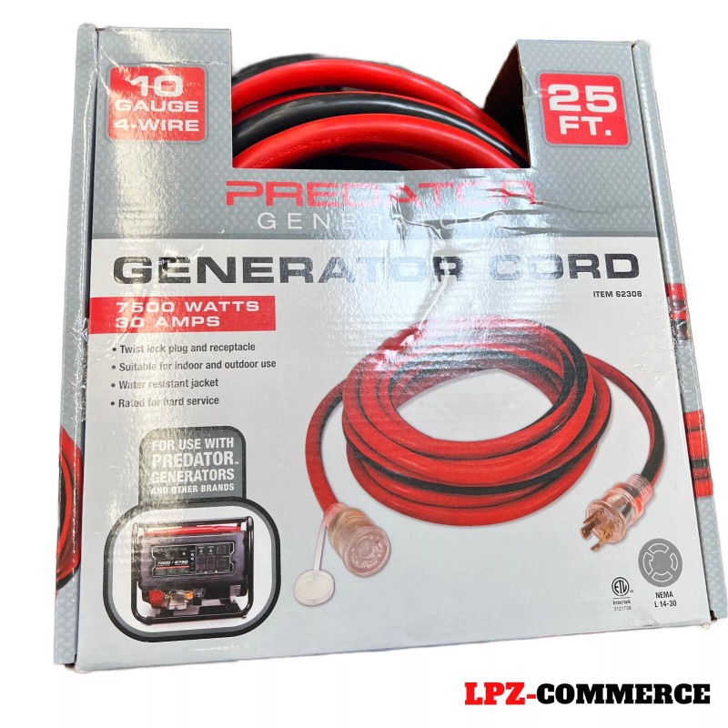 PREDATOR 25 ft. x 10 Gauge Four Prong Twist-Lock 30A
