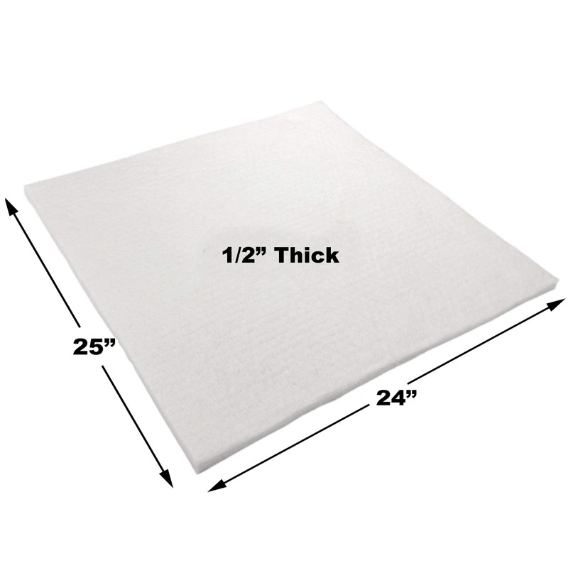Ceramic Fiber Insulation, 1/2" Thick x 24" x 25", 2400F