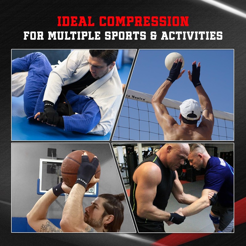 Grappz Finger Support Athletic Compression Gloves – Athletic Buddy Tape