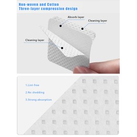 TEOYALL Lint Free Nail Wipes, 800 PCS Non-Woven Fabric Nail Cleaning Pads White Lash Extensions Glue Cleaning Wipes Nail Salon Supplies