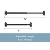 TYRON 2 Pack Screwed Sash Curtain Rod Adjustable 8-12 Inch,