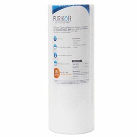 Filtro PURIKOR para cartucho de polipropileno termofusionado, flujo nominal de 2-8 gpm, (4.5" X 10"). (5 micras)