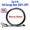 Garage Door Cables 1/8" Pair Torsion Spring (7ft, 8ft, 9ft,