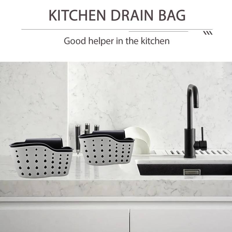 Heran 2 Pack Kitchen Sink Caddy Sponge Holder, Hanging Ajustable