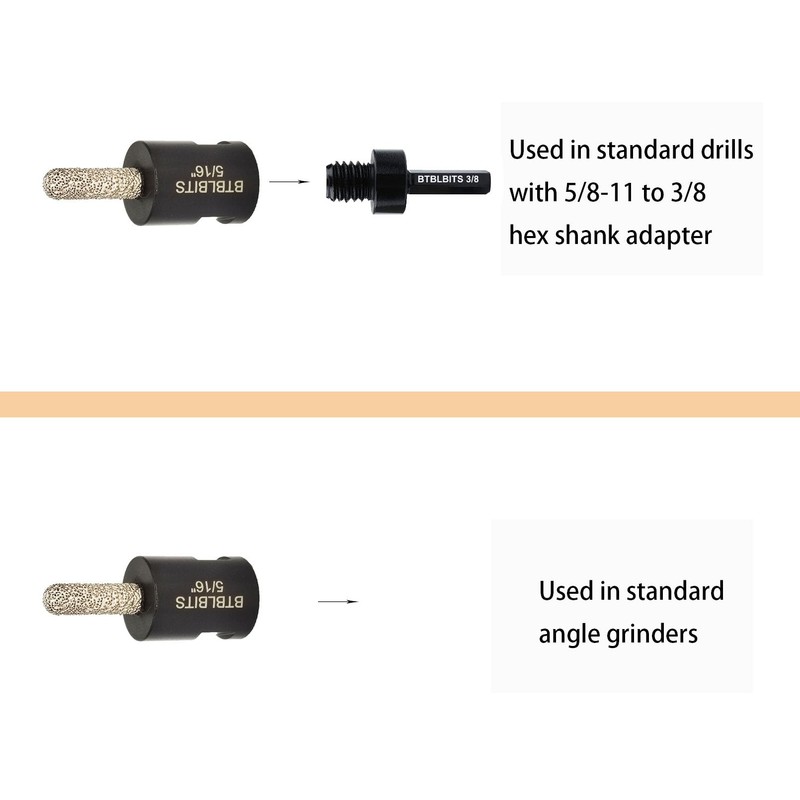 BTBLBITS Diamond Mortar Raking Bit 5/16" x 1" Router Bits