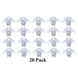 Plastic Roof Ice Guard Snow Guard Snow Stops for Standing Seam Metal Roofing - Multi-Color/Multi-Pack Listing (20, Clear)