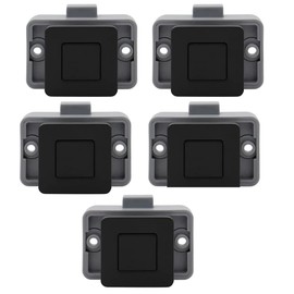 5PCS Cabinet Latch Lock Keyless Push Button Drawer Knob for RV Camper Yacht Boat Motorhome Black