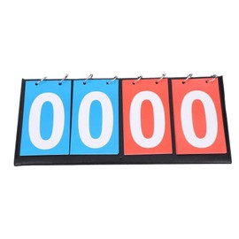 Sports scoreboard, 2/3/4 digit portable flip scoreboards scoreboard for sports competitions table score counter digital scoreboard for table tennis basketball volleyball football (4 digits)