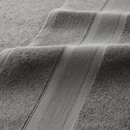 Aston & Arden Solid Turkish Hand Towels - Set of 4 - Extra Soft & Plush with Finest Long-Staple Aegean Cotton, 600 GSM, Luxury Towel for Spa, Hotel, and Bathroom, 18 x 32, Shale Grey