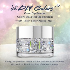 SNS Healthy Natural Nails SNS Nail Dip Powder Colors, Gelous Color Dipping Powder - (Metallic Glitter) - Long-Lasting Dip Nail Colors for Healthier Nail Beds - Low-Odor Nail Color for Professionals & at-Home DIY - 0.5 oz