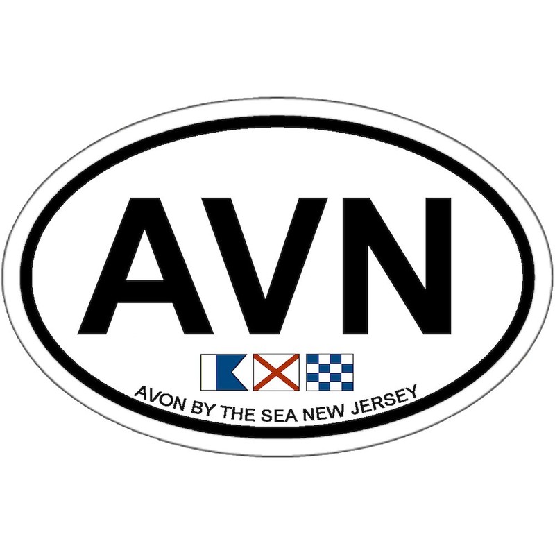 CafePress Avon NJ Oval Design Oval Car Bumper Sticker
