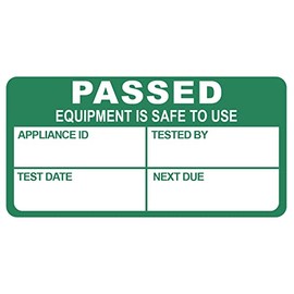 Pat Testing Sticker,Dark Green 200pcs 1x2 inch Pass pat Test Sticker and 20pcs 1x2inch Failed pat Test Label (200)