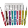 9PCS(1Set) B to J 2.0mm-6.0mm Ergonomic Crochet Hooks Set with