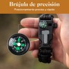 THE9SHOP Pulsera Accesorios Tactica Supervivencia Pedernal Paracord