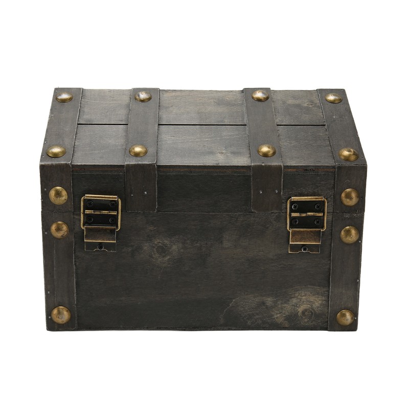 Wooden Treasure Chest Boxes Hand Crafted Vintage Wooden Box with