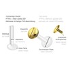 PIERCINGLINE PTFE Labret with Internal Thread Titanium Attachment Screw Disc