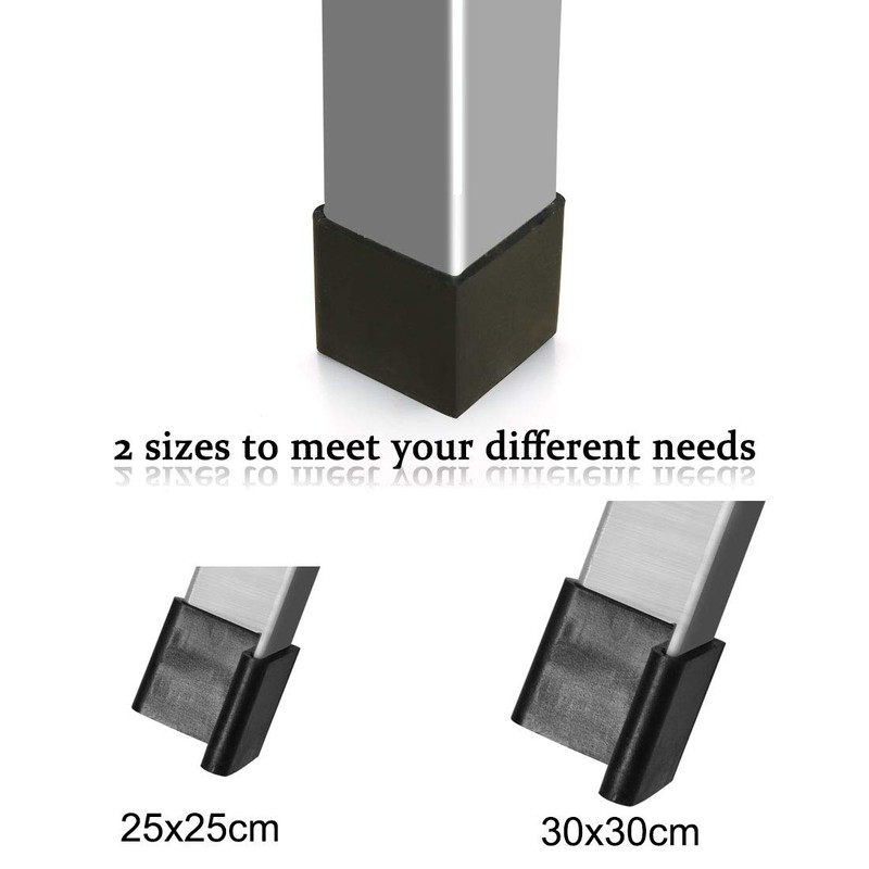 sourcingmap Furniture Angle Iron Foot Pads L Shaped Rubber Leg