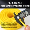 Polypropylene Rope - Bright Yellow, 1/4" x 100ft - All-Purpose