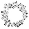 KOMBIUDA 50pcs White Dice Set Black Pips for Board Games