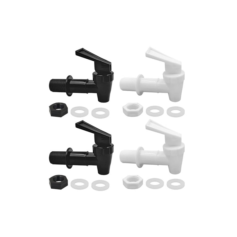 4 Sets Replacement Cooler Faucet, Spout for 5 Gallon Jug,
