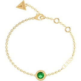 GUESS JUBB02246JWYGEM Women's Bracelet Green/Gold, Stone