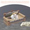 Retro Wooden-Tone Cat Sofa Bed, Durable Cardboard Cats House, Large