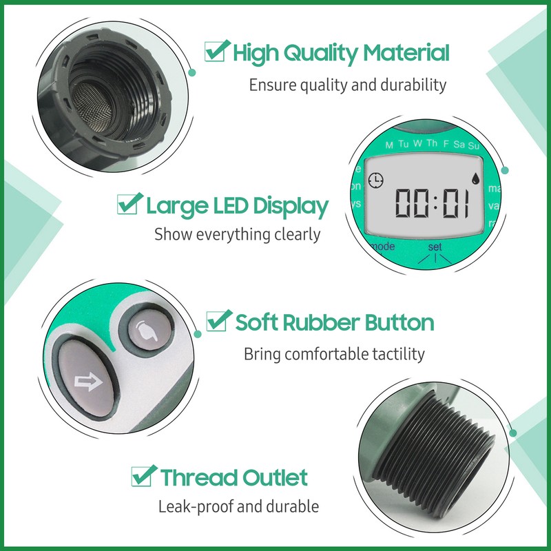 Sprinkler Timer Waterproof Automatic Water Timer Programmable Garden Irrigation System