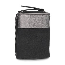 Zwei Eva EVW15 Women's Compact Purse, 6 Card Slots, One Note Compartment, One Viewing Compartment, Outer Coin Pocket, Compartment for Shopping Trolley Coin, Modern and Elegant Wallet, Cosmos-black,