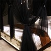 VETHIN 4 Corners Post Princess Bed Canopy Curtain Double Layer