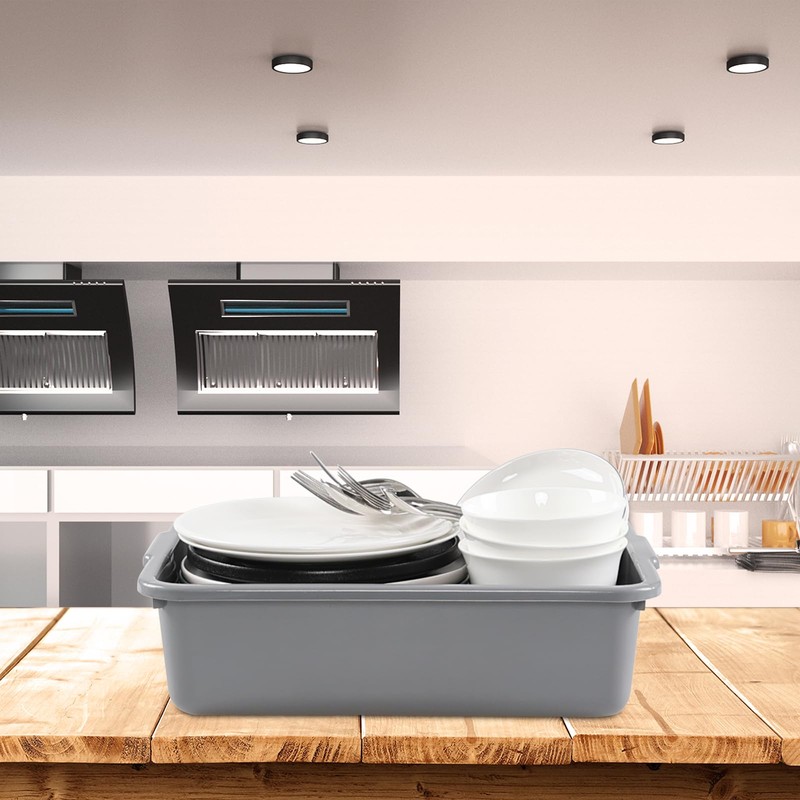 Cand 8 Liter Grey Plastic Bus Tubs, Small Commercial Bus