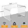 Jusalpha Heavy Duty Acrylic Shower Stool, Clear Acrylic Stands for