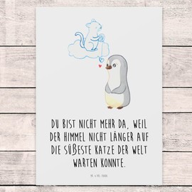 Mr. & Mrs. Panda Sympathy Card Mourning Cat - Condolence Wishes Card, Loss, Sympathy Sayings, Grief Card, Funeral, Cat