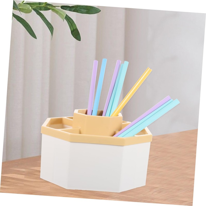 Operitacx Storage Box Abs Grid To Rotate Makeup Brush