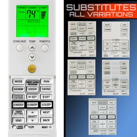Replacement Remote Control for Fujitsu Air Condioners AR-REF1U AR-RED1U AR-REG1U AR-REY1U AR-REM1U AR-REF1E AR-REF2E AR-REA1E AR-REW1E AR-REF3E AR-REW3E AR-REA2E AR-REB1E AR-REW4E AR-REM4E AR-REB1E