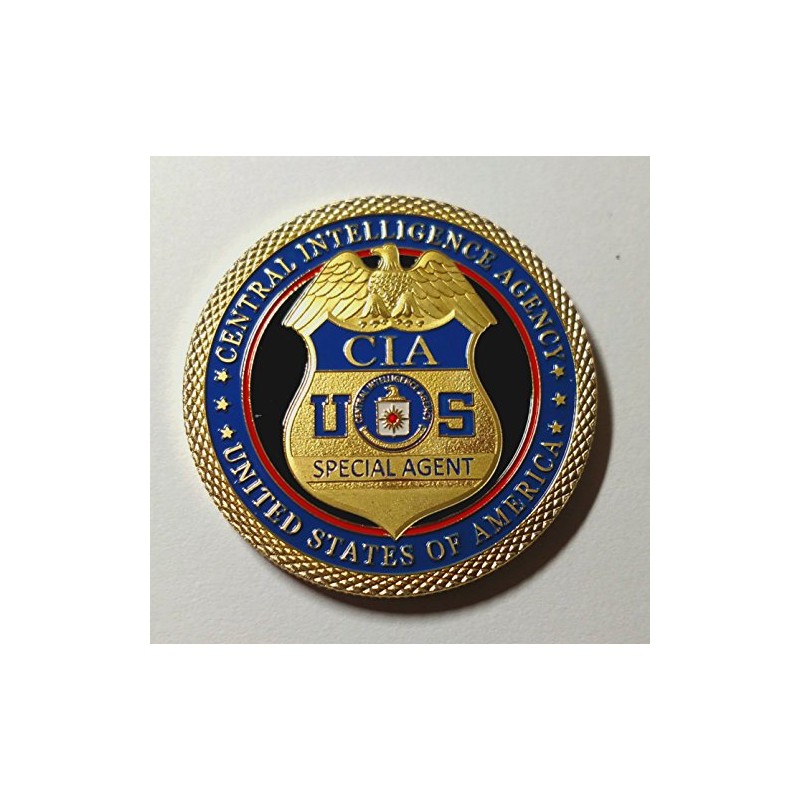 CIA Central Intelligence Agency Special Agent Colorized Challenge Art Coin