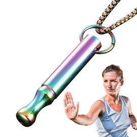 Meditation Necklace - Stress Relief Tool & Mindful Breathing Necklace - Stress Breathing Necklace, Stress Relief Meditation Pendant, Stainless Steel Stress Relief Tool