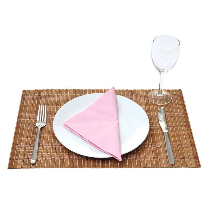 HWC-C13 6-Piece Placemat, Bamboo Placemat, Washable, 45 x 30 cm,