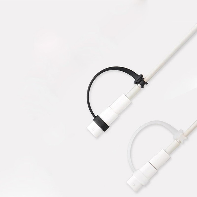 2pcs Silicone Cable Converter Holder Strap Tether,Anti Lost Cover Protections
