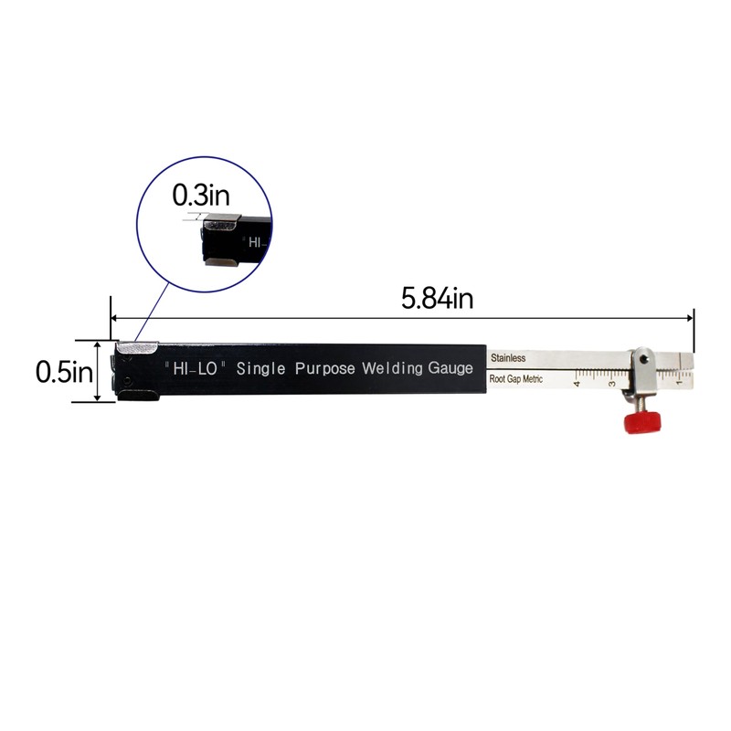 HFS(R) HI-LO Welding Gauge - Metric for Internal Alignment and