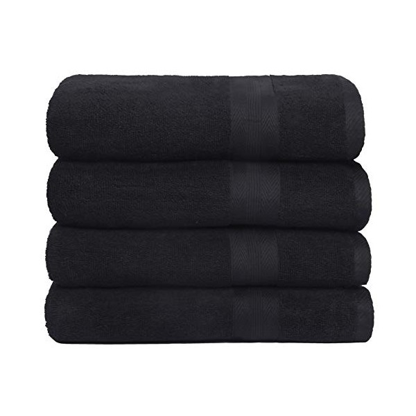 BOUTIQUO Premium Cotton 4 Pack Bath Towel Set - 100%