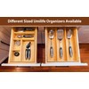 Umilife Drawer Organizer Storage Boxes, 2.5" High Bamboo Drawer Dividers,