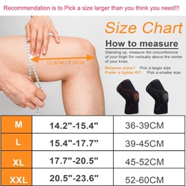 Ptuna Compression Knee Brace W/Patella Gel Pad & Side Stabilizers Black & Grey XL