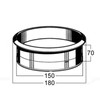 SOTECH Waste Insert Sleeve Stainless Steel Finely Brushed Diameter 180