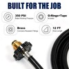 12FT Propane Weed Burner Torch Hose G3/8"-19 Left Hand Thread