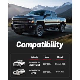 EVIL ENERGY 2.5" Front Leveling Kits Compatible with Chevy Silverado 1500 2WD/4WD 2007-2024, GMC Sierra 1500 2WD/4WD 2007-2024, 2.5 inch Front Suspension Forged Strut Spacers Lift Kits Black