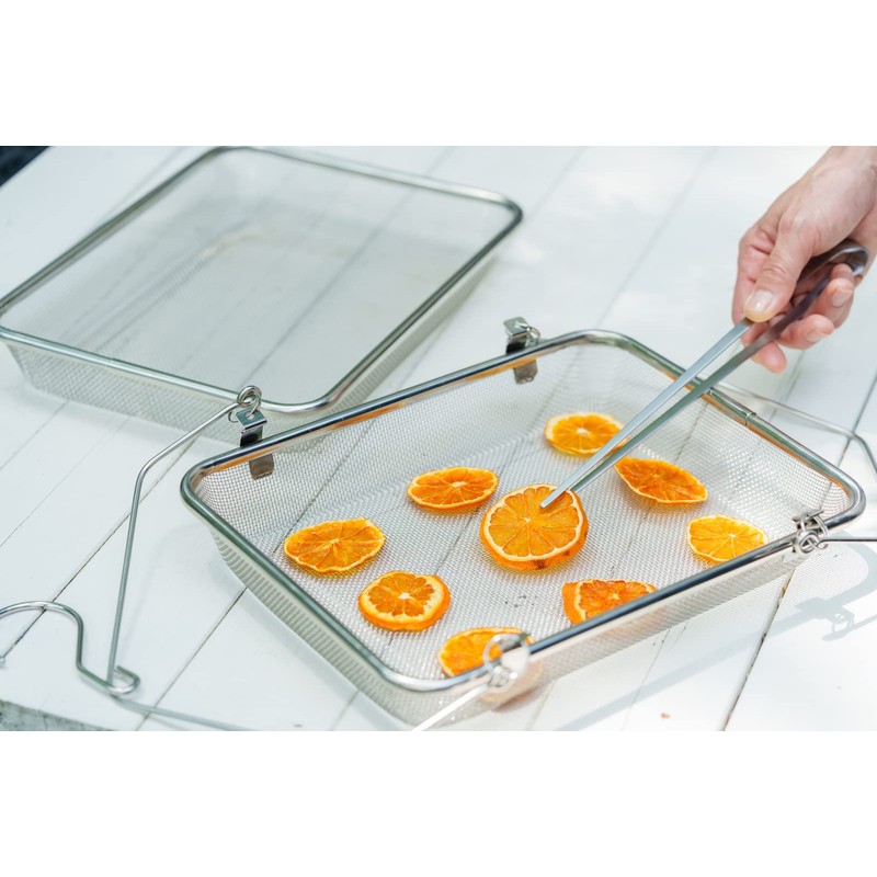 Yoshikawa Good Lifestyle Tool, Stainless Steel, Square Shape, Drying Basket