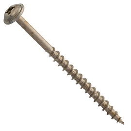 Centerline #8 x 2-1/2'' Washer Head Square X Fluted-Tip Wood Screws, Lube Finished, 100-Pack