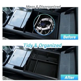 sinminou Center Console Organizer Compatible with 2024-2025 Chevy Traverse/GMC Acadia