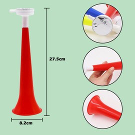 RmKbe 4 Pieces Plastic Stadium Horn Trumpets Toy Kids Soccer Games Horns Noise Maker for Football Soccer Games
