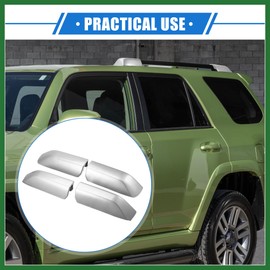 Motoforti 4pcs Car Roof Rack Side Rails End Cover Shell Cap Compatible for Toyota 4Runner N280 2010-2022, Durable Plastic Silver Tone Cargo Rack Legs Protection Long-Lasting